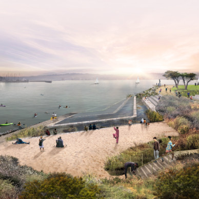 China Basin Park at Sunrise - Tidal Shelves