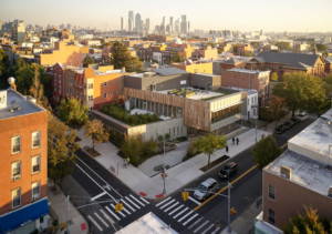 Greenpoint Library in Brooklyn, NY. Landscape designed by Scape Landscape Studio. Architecture by Marble Fairbanks.